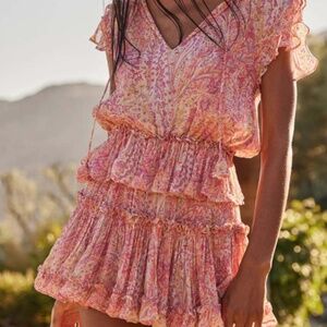 MISA chiffon lilian mini dress
